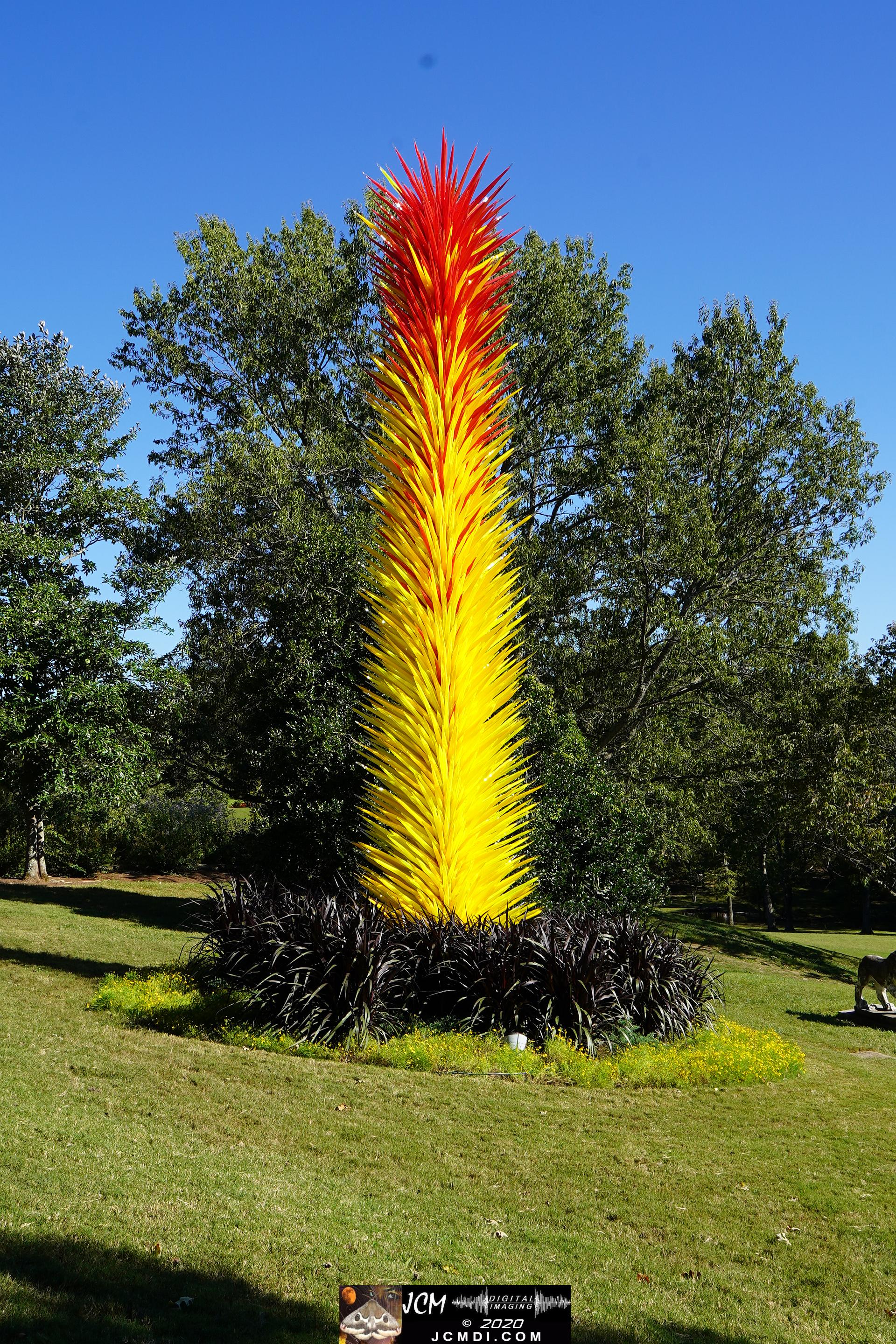 20200930 CheekWood Chihuly - Scarlet and Yellow Icicle Tower